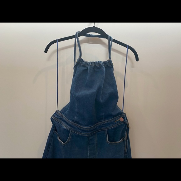 NWOT Forever21 Denim Cami Overalls / Jumpsuit - Picture 5 of 9